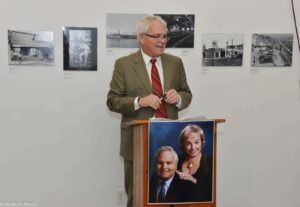 HSLB event director giving speech
