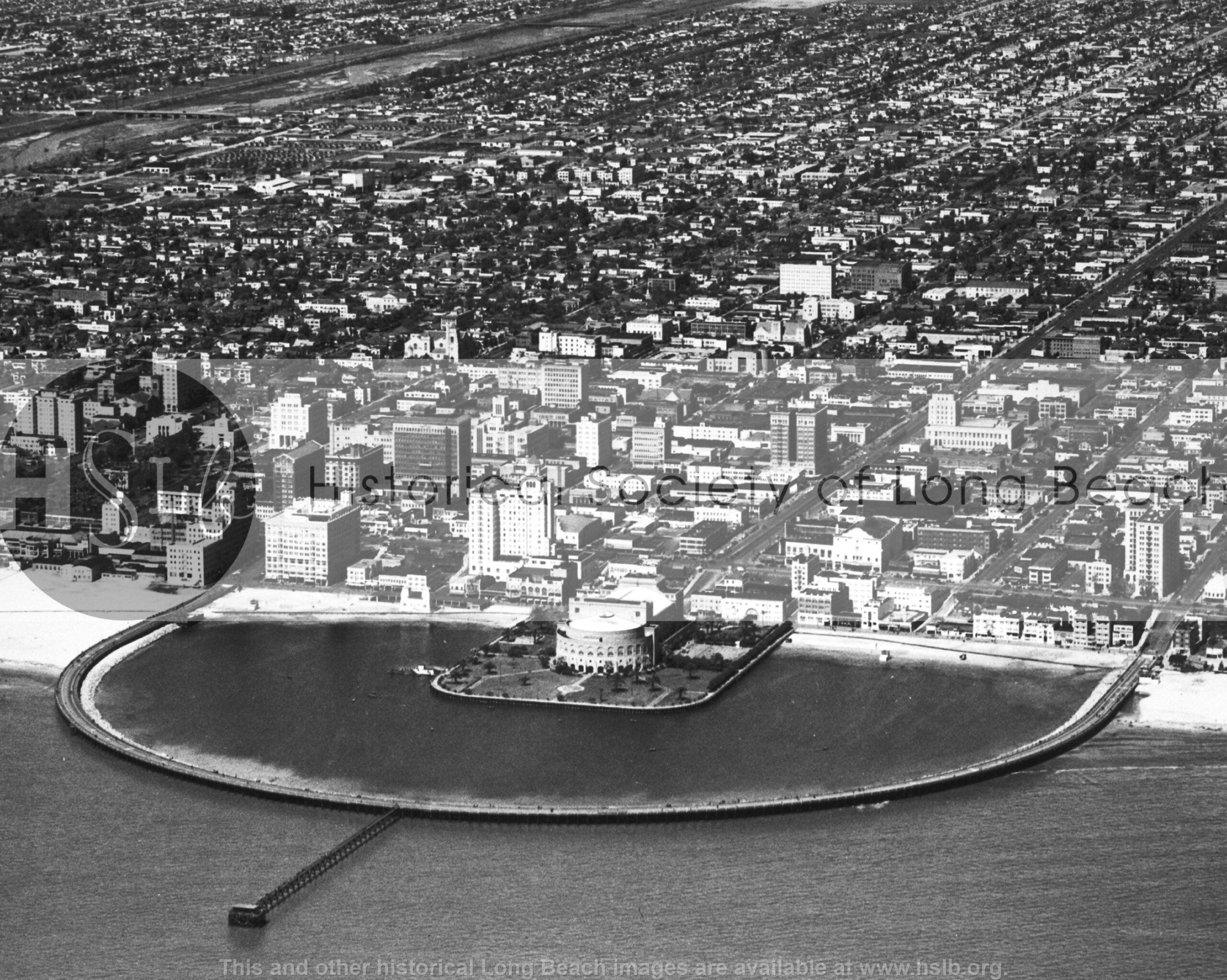 Downtown aerial, c. 1945