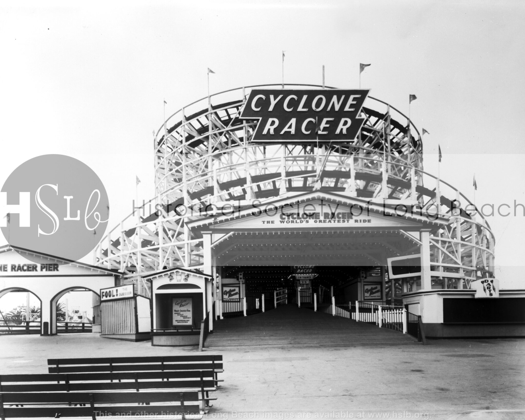 Cyclone Racer entrance, 1959