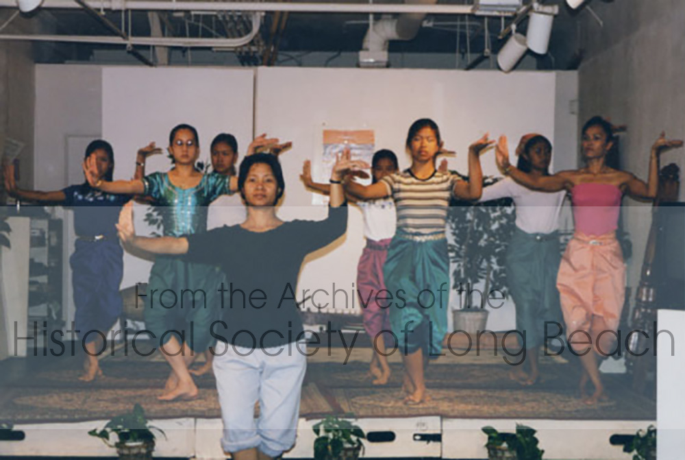 Sophiline Cheam Shapiro teaching dance students in her Long Beach studio, Khmer Arts Academy.