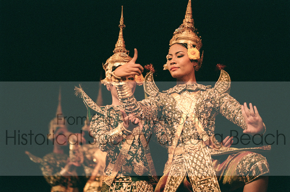 Dancers from Sophiline Cheam Shapiro's Cambodia-based troupe, Khmer Arts, performing HariHara.