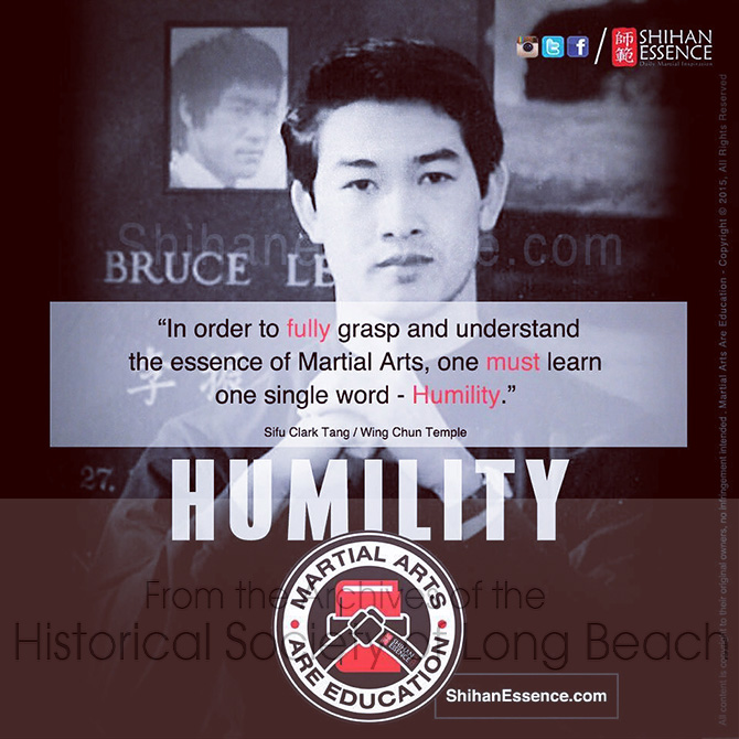 Clark Tang created this brochure to express his philosophy about life and martial arts. Clark’s focus is on humility. For him, martial arts promotes the ability to sympathize, to not judge others, and to understand that all people have a choice as to how to conduct their life regardless of what has happened to them. He believes people learn from the past to prepare them for the future.