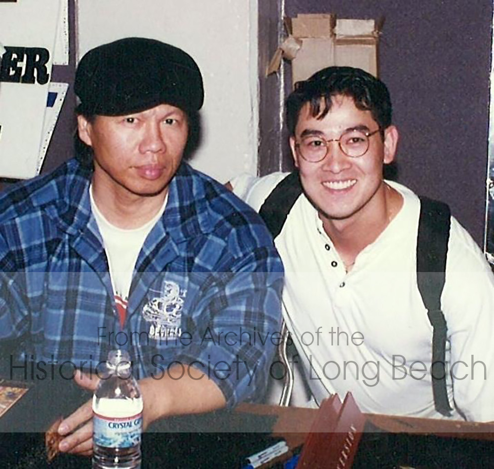 Clark Tang with his friend, “Bolo” Yeung, after they met at a reunion of the cast of “Enter the Dragon” in Los Angeles, CA 1998. Bolo Yeung is a Hong Kong martial artist and actor. His character in the movie was named “Bolo” and it became his nickname.