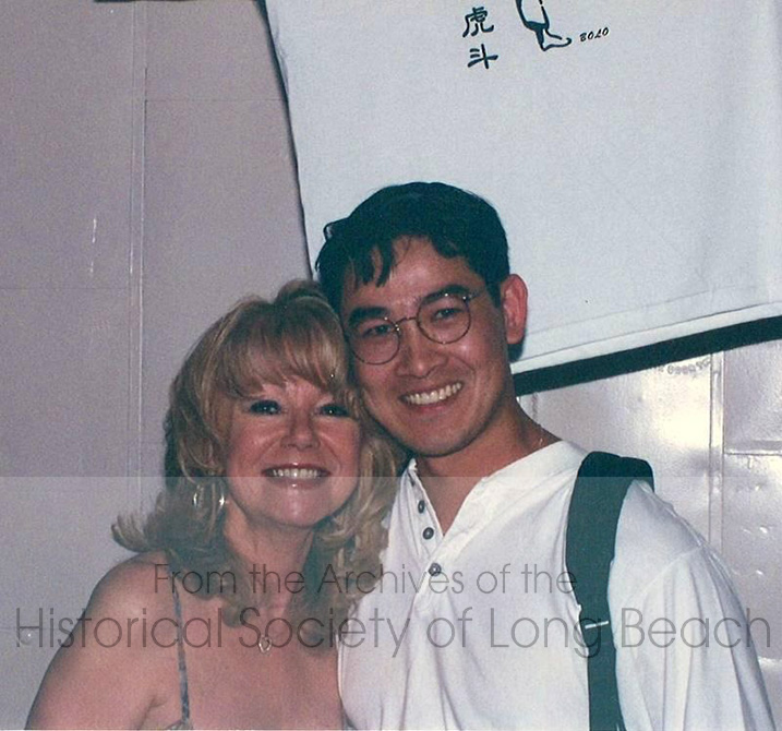 Clark Tang with Ahna Capri who was an actress in “Enter the Dragon.” Los Angeles, CA 1998.