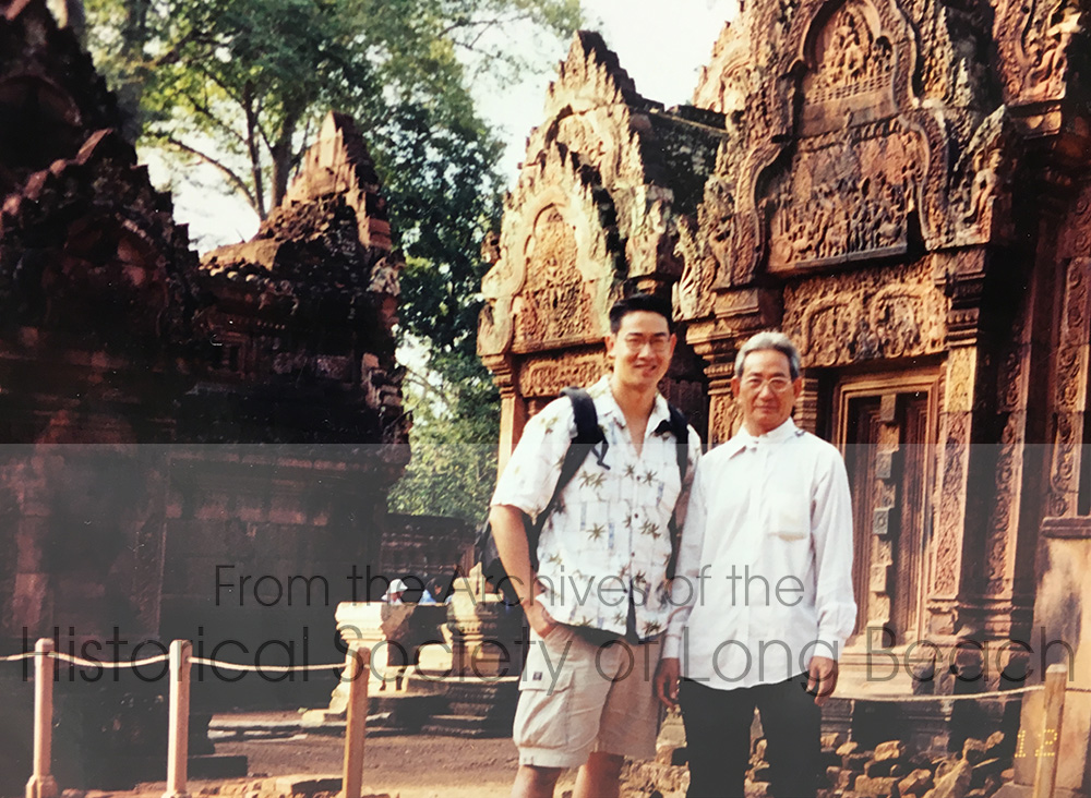 Clark Tang with his father, Chea Pen, on Clark’s first trip back to Cambodia in 2001. Clark had not seen his father since 1979 when he and his grandmother escaped to Thailand. His father was a tailor before the war and the Khmer Rouge had treated him relatively well. Fearing the trip was too dangerous, his mother and father chose to stay in Cambodia rather than make the trip to the refugee camps in Thailand. Clark sponsored his parents to the U.S. and is currently taking care of them. Location: Banteay Srey temple, Siem Reap, Cambodia.