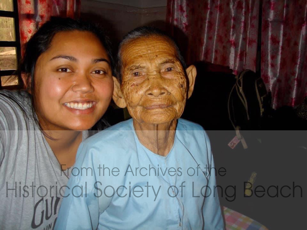 Diana Chea (left) Janet’s younger sister, with their grandmother, Sem Som in Cambodia, 2007. Diana went to Cambodia as part of her college education. It was her first time meeting her grandmother who is 87.