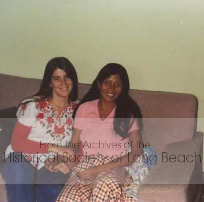 Julie Daniels’ mother, Samoth Ros (right), with Julie’s “adopted” American mother, Melody Fisher, in Coal City, Illinois 1980.
