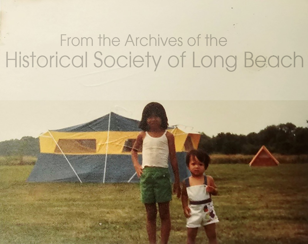 Julie Daniels (R) and her brother, Todd, on their first camping trip in Illinois 1982.