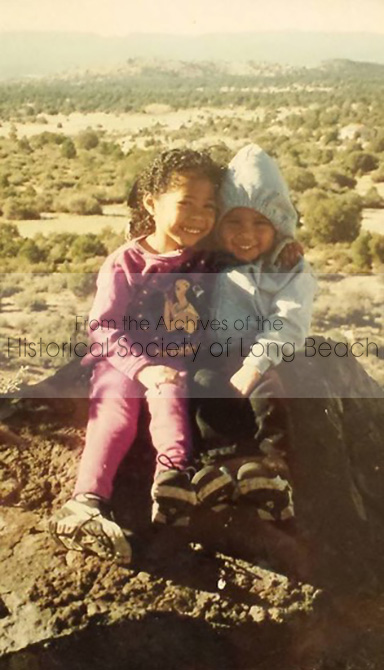 Julie Daniels’ two children, Joleena (R) and Herbert, in Prescott, AZ, 1995. The family was on their way back to California from living in Tennessee following Julie’s divorce.