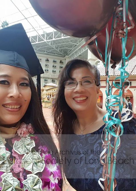 Julie Daniels with her mother, Samoth Ros, at Julie’s graduation with a B.A. in Business Administration, Orlando, FL, 2016. She was the first in her family to earn an advanced degree. She worked hard and graduated with honors as a way to honor her mother’s challenges and struggles to raise Julie and her siblings in a new country.