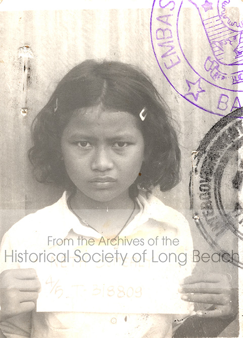 Monorom Neth’s sister, Somealy Neth, with her ID number documenting she has been accepted to go to the U.S, Chonburi Refugee Processing Center, Thailand, 1980. Somealy was two or three years older than Monorom, so she is 12-13 years old at the time.