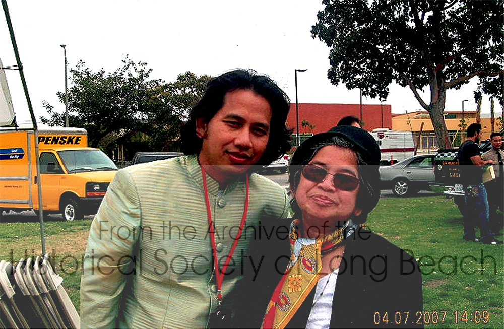 Monorom Neth with his mother, Om Van, at MacArthur Park in Long Beach, CA, 2007 after the Cambodia Town Parade.