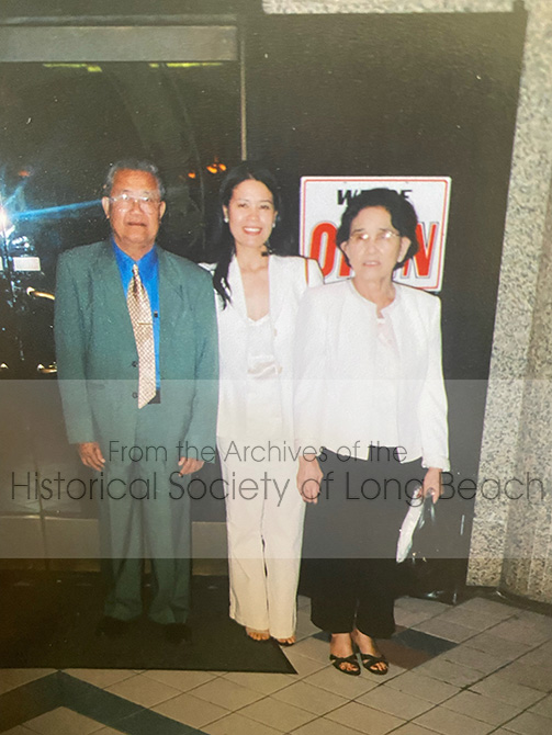 Sophy Khut (center) with her father, Khean Khut, and her mother, Sophea Khim in Long Beach in 2006. There were very few Cambodians in the Portland area and Sophy wanted more contact with her culture. After college, she decided to move to Long Beach, which has the largest concentration of Cambodians in the U.S. Sophy opened a couple restaurants before opening Sophy’s Cambodian Cuisine on Pacific Coast Highway in Long Beach. Her parents remained in Portland.